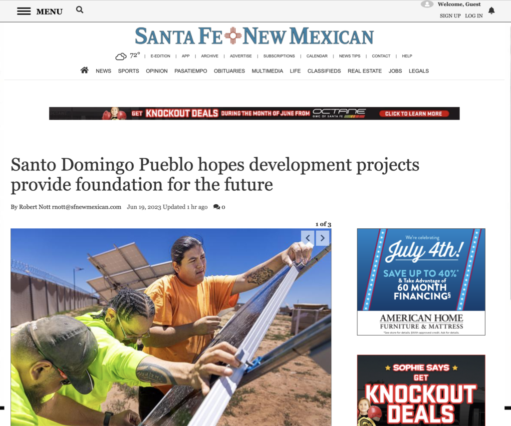 Read More: https://www.santafenewmexican.com/news/local_news/santo-domingo-pueblo-hopes-development-projects-provide-foundation-for-the-future/article_7f726e08-03c7-11ee-9f76-7b81b552d19f.html